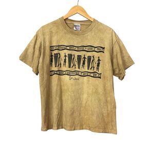 Vintage Oneita St. John tribal graphic t-shirt large power-T made in the USA